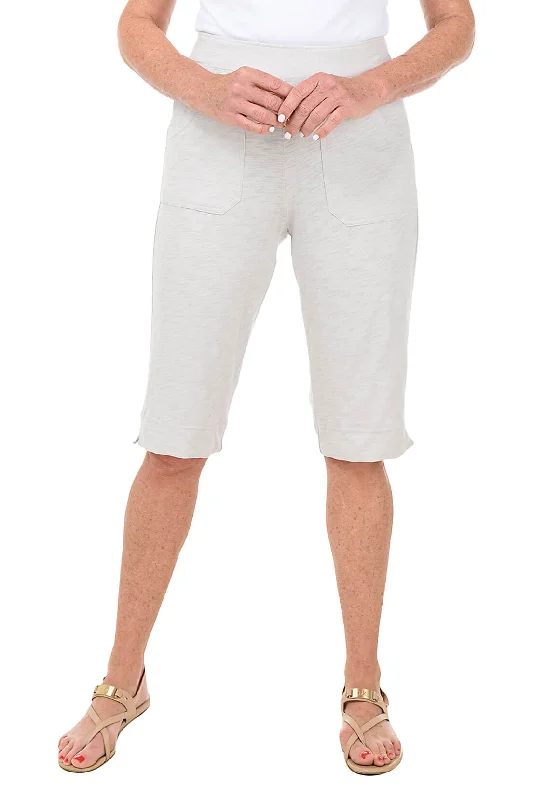 Pull-On Slub-Knit Clamdigger Pant