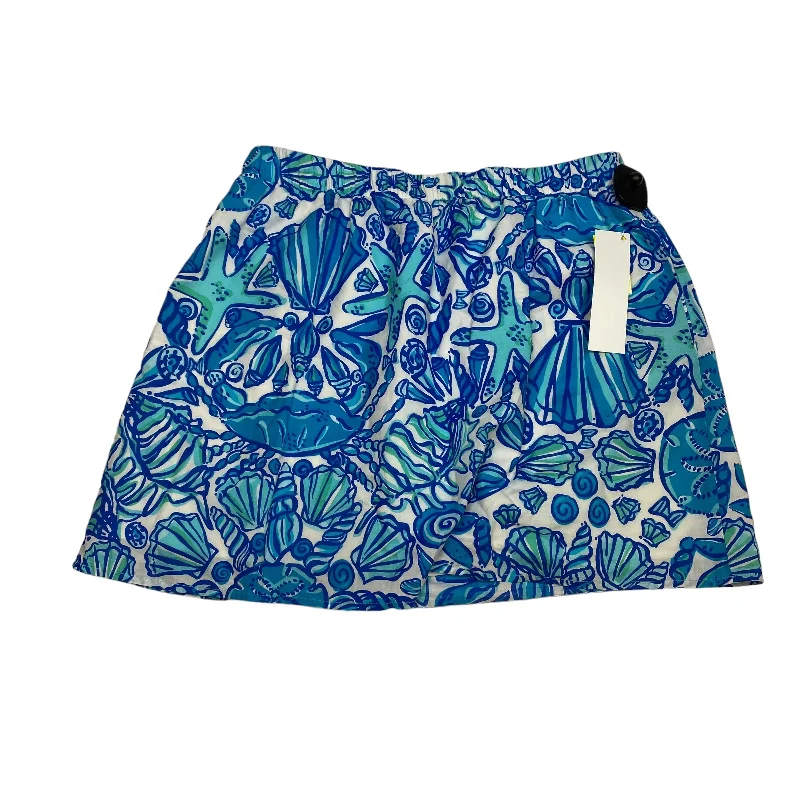 Skirt Mini & Short By Lilly Pulitzer In Blue & Green, Size: L