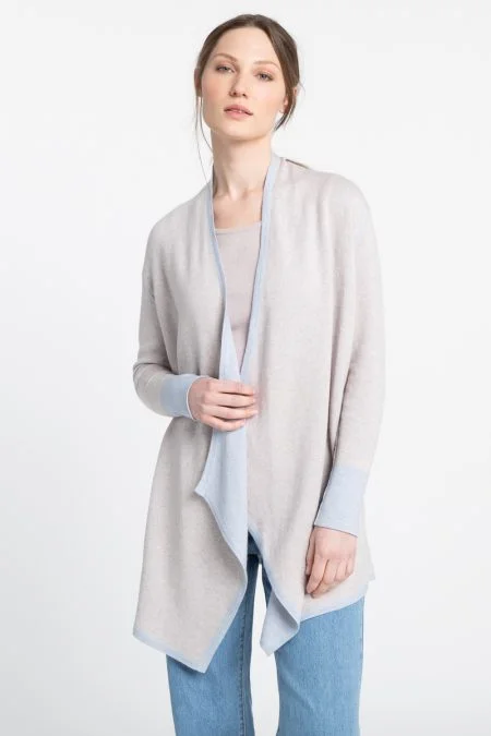 Kinross Cashmere Reversible Drape Cardigan