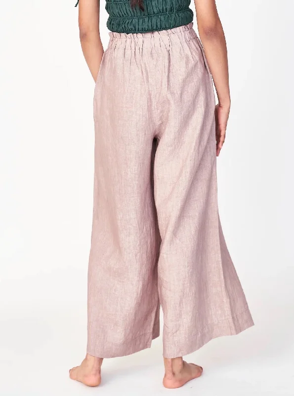 Mirth Pant in Mushroom Linen